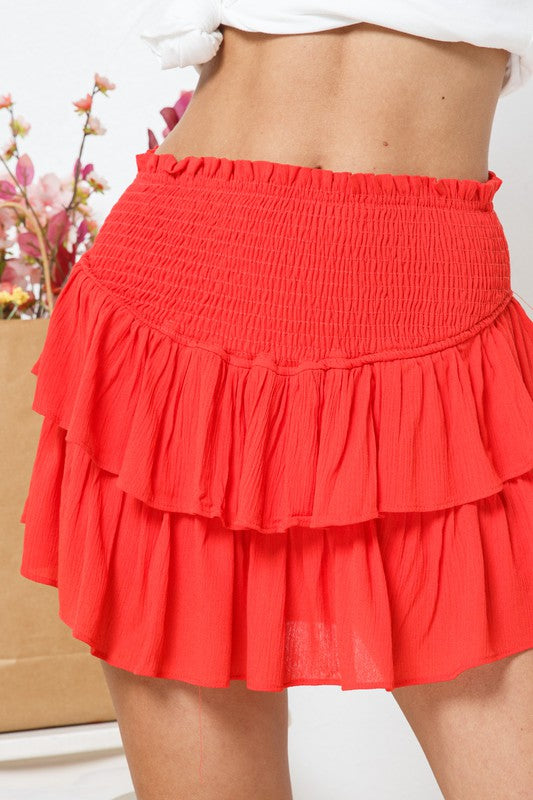 Ruby Ruffle Skirt